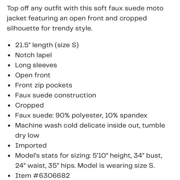 Tahari Faux Leather Moto Jacket Size M Camel Tobacco Brown Suede Open Front NEW - Picture 8 of 13